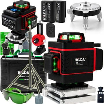shumee Hilda 4D 360-stopinjski laserski nivelir, križni laser, stativ, 200 cm