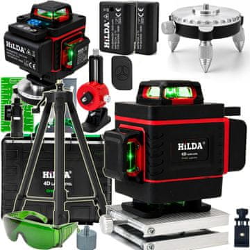 shumee Hilda 4D 360-stopinjski laserski nivelir, križni laser, stativ, 160 cm