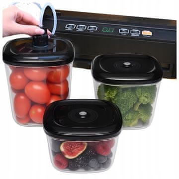 shumee Set x3 Kohersen vakuumske posode 2L 0,7L 1,4L za uživanje kavnih posod