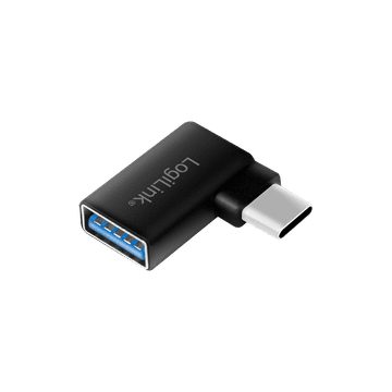 shumee USB 3.2 Gen1 Type-C adapter, C/M na USB-A/F, pod kotom 90°, črne barve