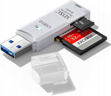 shumee Bralnik kartic USB 3.0 za SDXC, SDHC, MMC, RS-MMC, Micro SDXC/SD/SDHC
