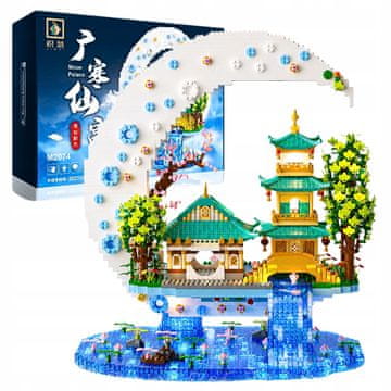 shumee Japonska lunina hiša Sakura 3060 El LED veliki model gradbenih blokov