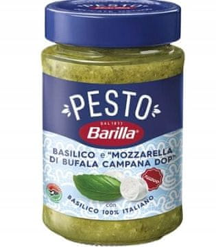 Barilla Pesto Bazilika z Mocarelo Basilico e Mozarella di Bufala Barilla 190g