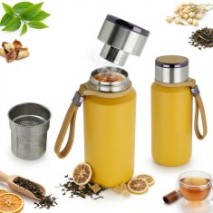 shumee Termo potovalna skodelica iz jekla 650 ml za kavo, čaj, vodo + cedilo