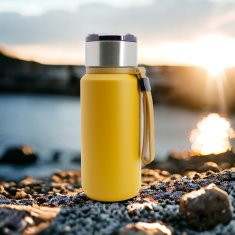 shumee Termo potovalna skodelica iz jekla 650 ml za kavo, čaj, vodo + cedilo