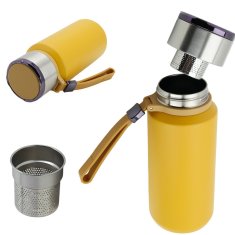 shumee Termo potovalna skodelica iz jekla 650 ml za kavo, čaj, vodo + cedilo