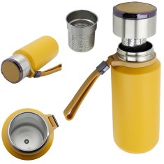 shumee Termo potovalna skodelica iz jekla 650 ml za kavo, čaj, vodo + cedilo