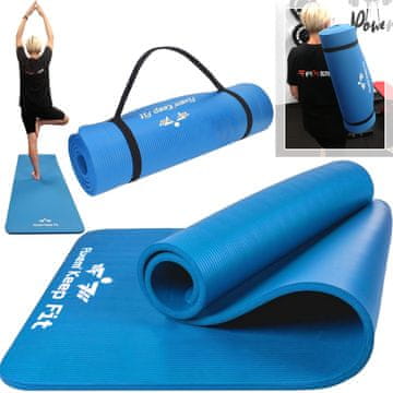 shumee Podloga za jogo 1,5 cm modra 190 x 63 cm