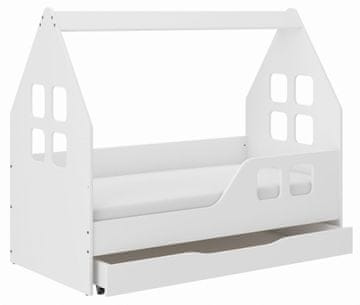 Wooden Toys Otroška postelja s predalom 140x70 desna