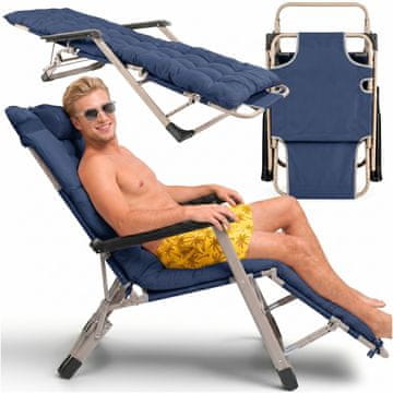 shumee Ležalnik za na plažo LP-12 temno moder