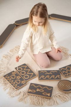 shumee Komplet 6 grafomotornih tabel - sivih