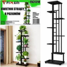 shumee 8-stopenjsko kovinsko stojalo za rože