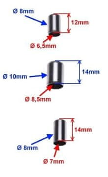 shumee 8 mm 10 mm tulec za pritrditev glave