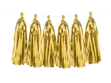 PartyDeco PartyDeco Girlanda z resicami zlata