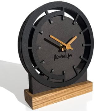 Flexistyle Talna ura Black Oak 2, črna lesena