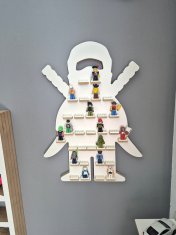 shumee Polica za minifigure - Beli ninja