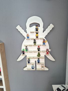 shumee Polica za minifigure - Beli ninja