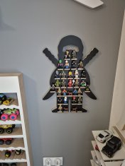 shumee Polica za minifigure - Črni ninja