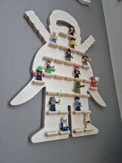 shumee Polica za minifigure - Beli ninja