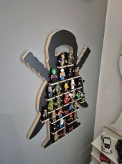 shumee Polica za minifigure - Črni ninja