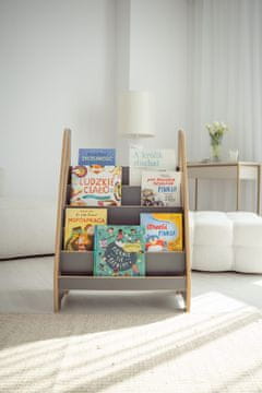 shumee Montessori mini knjižnica - siva