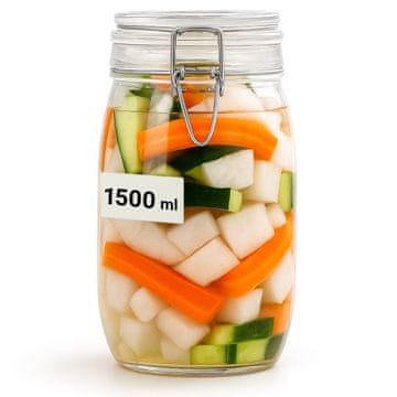 shumee Steklen kozarec s sponko 1500 ml