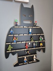 shumee Polica za minifigure - črna