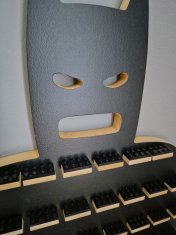 shumee Polica za minifigure - črna