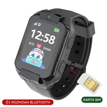 Pacific Otroška pametna ura Pacific 32-1 Kids - črna (sy028a)