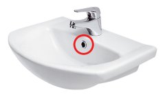 shumee Rozeta za prelivno odprtino v umivalniku, iz plastike