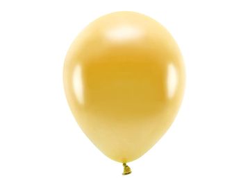 PartyDeco Baloni PartyDeco Eco 30 cm kovinsko zlati, 100 kosov