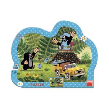 Dino Toys Krtek z rumenim avtomobilom 25D