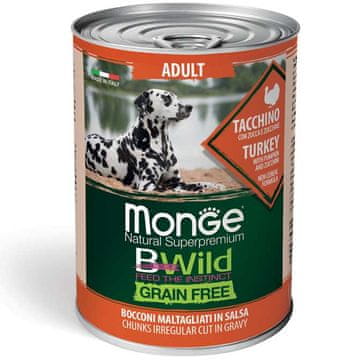 Monge Monge BWild Adult Dog Purana z bučo in bučkami 400 g