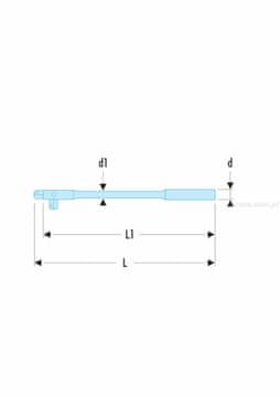 shumee S.145 - 1/2" dolg členkast ročaj s kovinskim ročajem