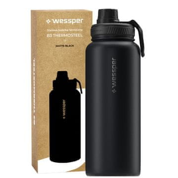 shumee Wessper termo steklenica WES266-BK-1000 črna 1000 ml