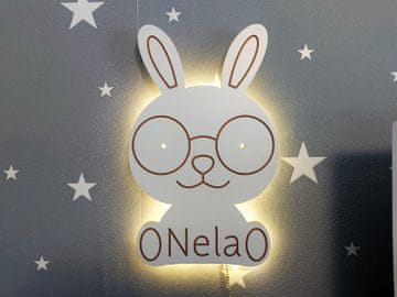 shumee LED nočna lučka v obliki zajčka na baterije z imenom