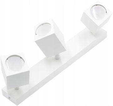 IdeaLED Trojna stropna svetilka GU10 40W bela mat pravokotna
