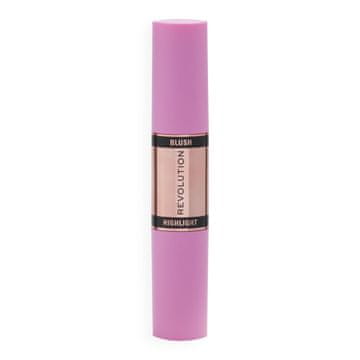 Revolution Revolution Blush & Highlight Stick v barvi Coral Dew