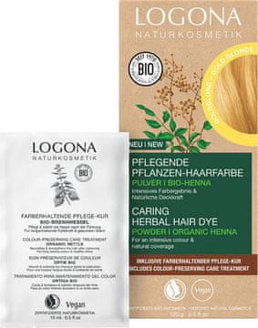 LOGONA Logona zeliščna barva za lase v prahu 01 zlato blond