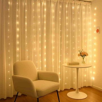shumee Zavesa za okno Garland Mery 300 LED USB topla 3000K