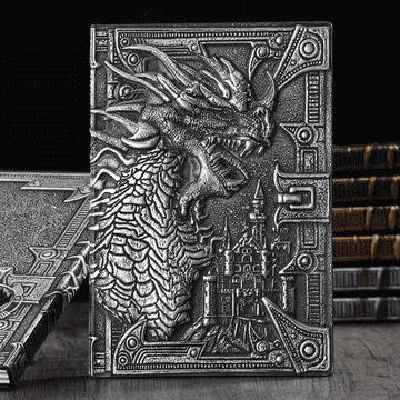 RGFK Usnjen zvezek Zvezek Dragon Chronicle A5 100 strani