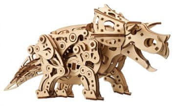 Moments 3D lesena sestavljanka Triceratops dinozaver uGEARS