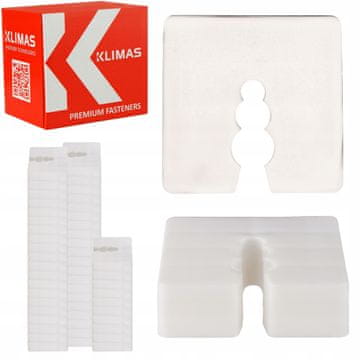 shumee Plastični distančniki 15 mm 50 kosov Klimas vijačni