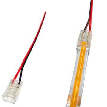 Enostranski konektor za 8 mm COB LED trak s kablom
