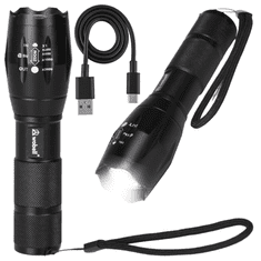 Mona LED taktična svetilka Cree Zoom XML T6 vodoodporna