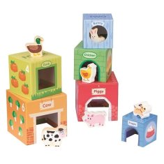 shumee Piramida z lesenimi figuricami Farm Friends, Lelin