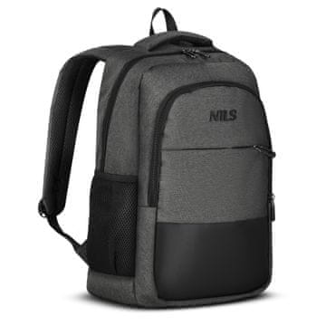 NILS Mestni nahrbtnik NC4503 z USB ključem v sivi barvi