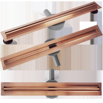 REA Neox slim PRO odtok brušen baker 700 SKU REA-G4806