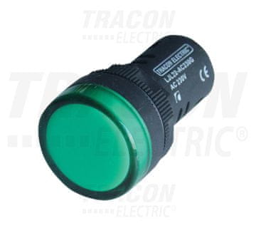 Tracon Electric LED indikatorska lučka, zelena 12V AC/DC, d=22mm