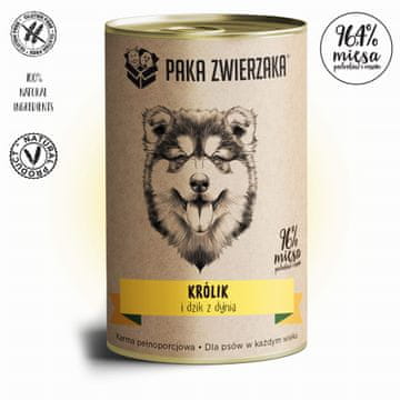 Paka Zwierzaka Živalski paket Zajec in divji prašič z bučo 400 g